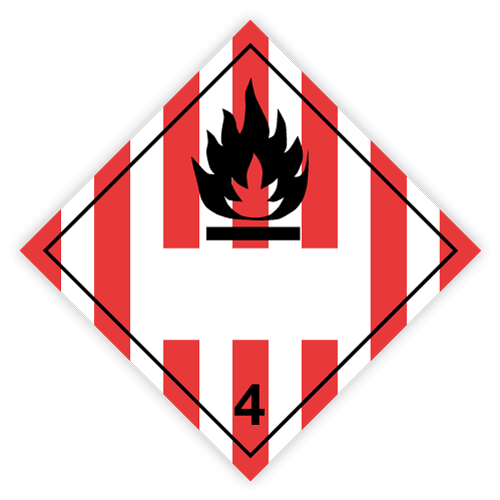 Toon details van 4.1 Brandbare vaste stoffen met wit UN-vlak