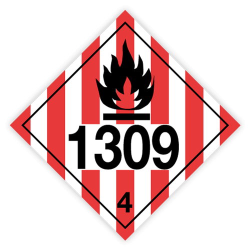 Toon details van 4.1 Brandbare vaste stoffen met UN-code ingedrukt