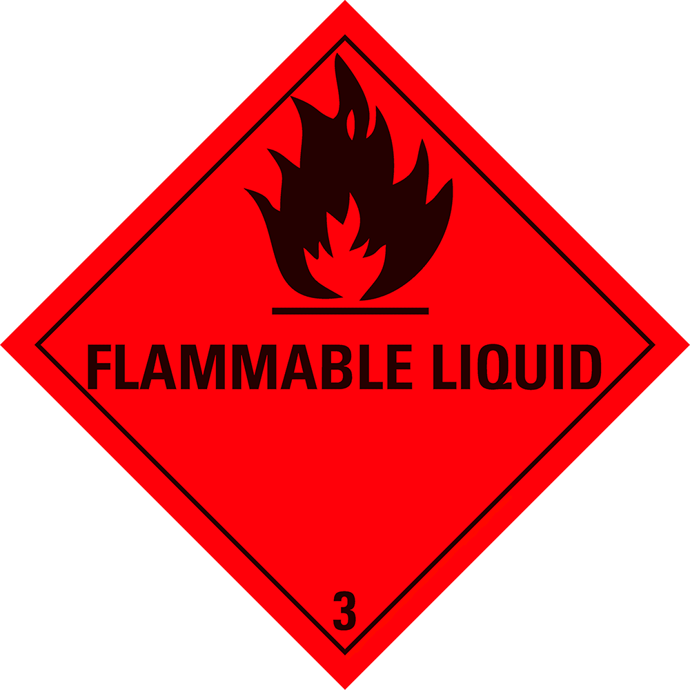 Toon details van Aluminium Gevaarsbord IMO 3.0 Flammable Liquid