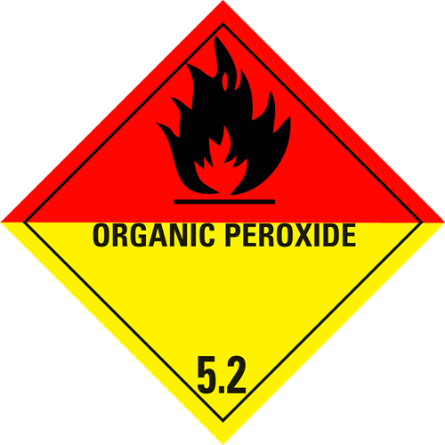 Toon details van Aluminium Gevaarsbord IMO 5.2 Organic peroxide